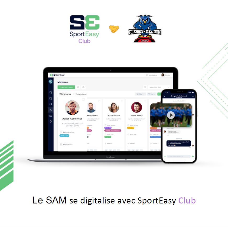 Le club se digitalise avec Sport Easy